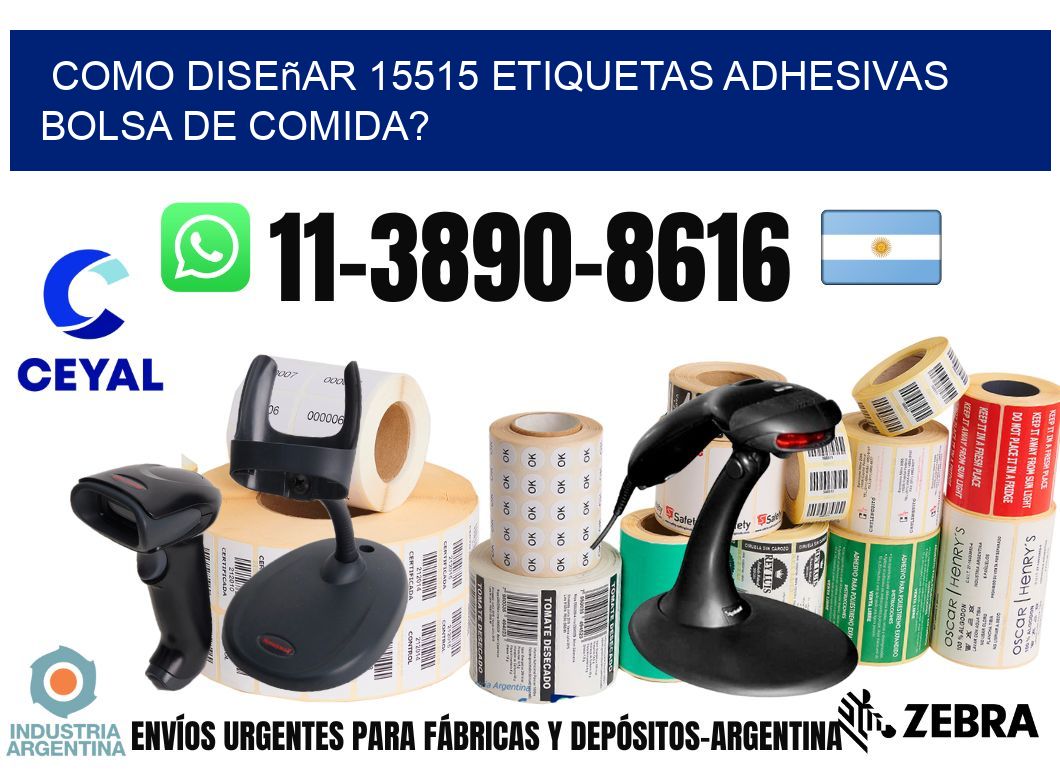 como diseñar 15515 etiquetas adhesivas bolsa de comida?