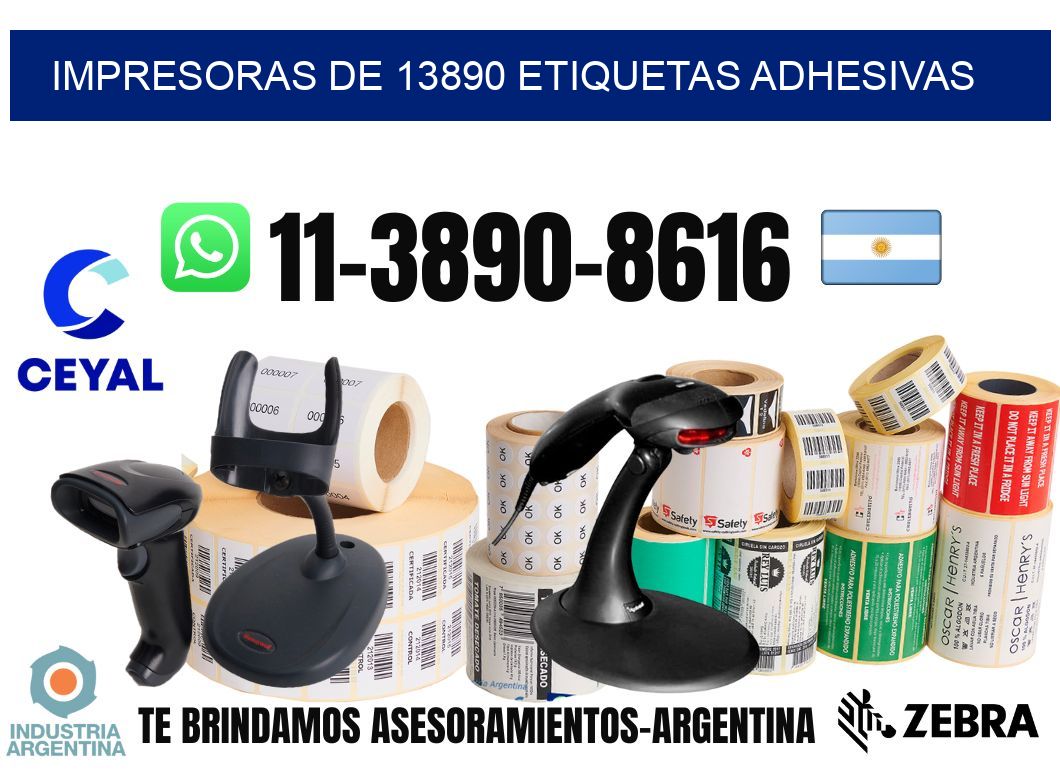 impresoras de 13890 etiquetas adhesivas