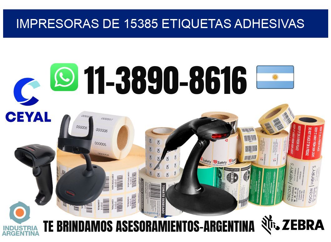 impresoras de 15385 etiquetas adhesivas