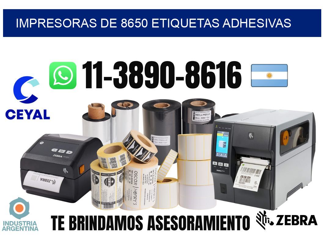 impresoras de 8650 etiquetas adhesivas
