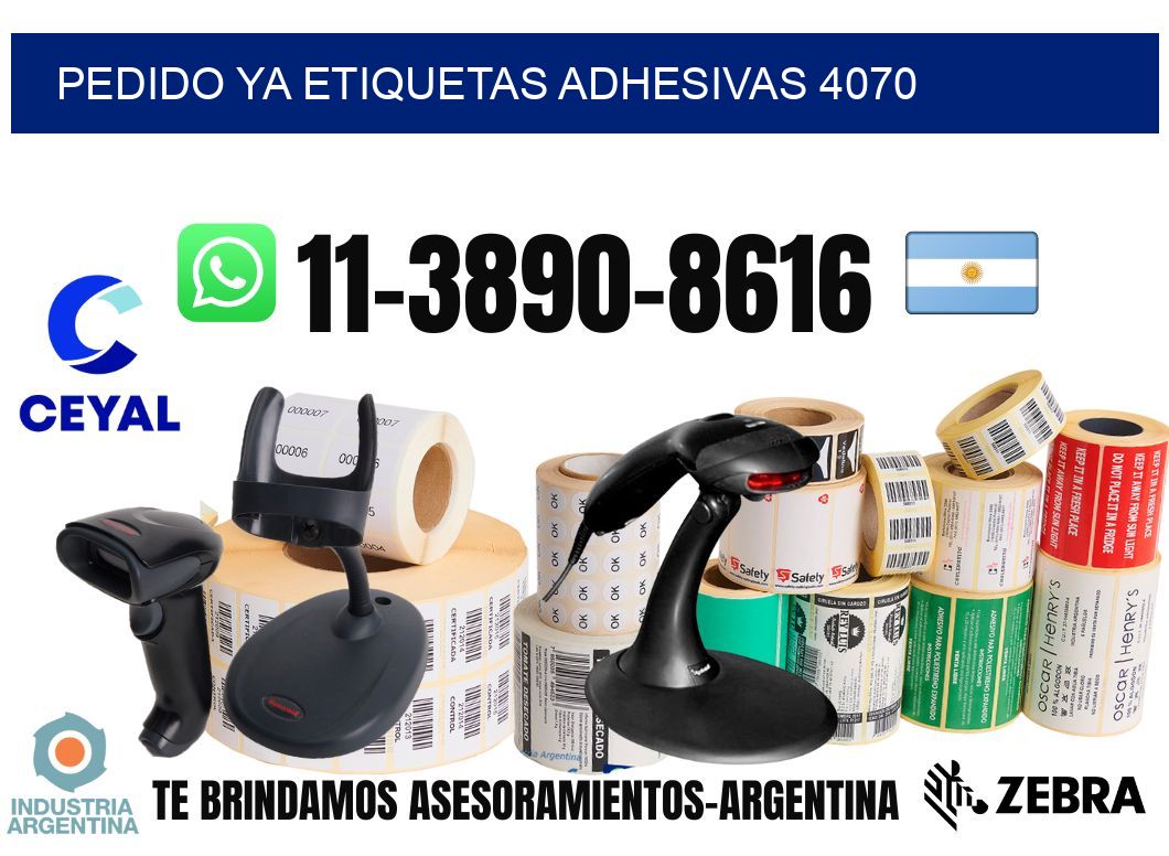 pedido ya etiquetas adhesivas 4070