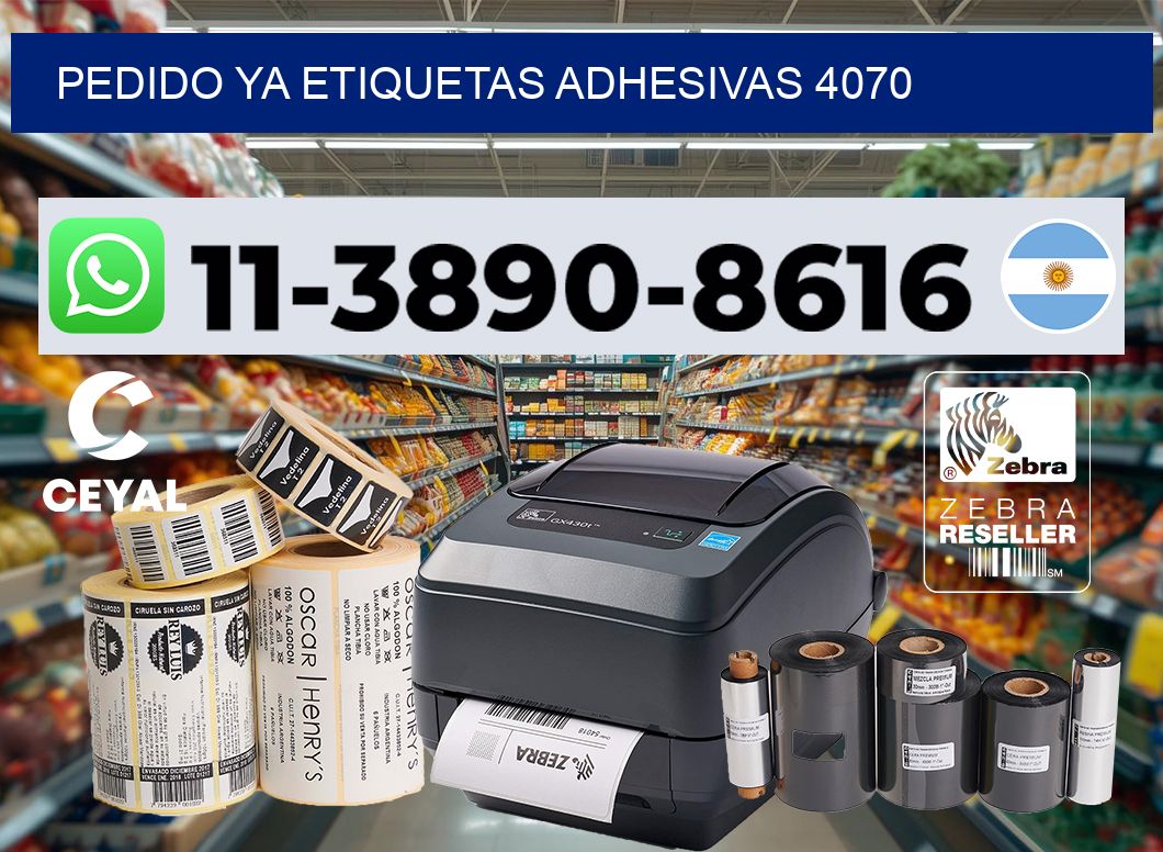 pedido ya etiquetas adhesivas 4070