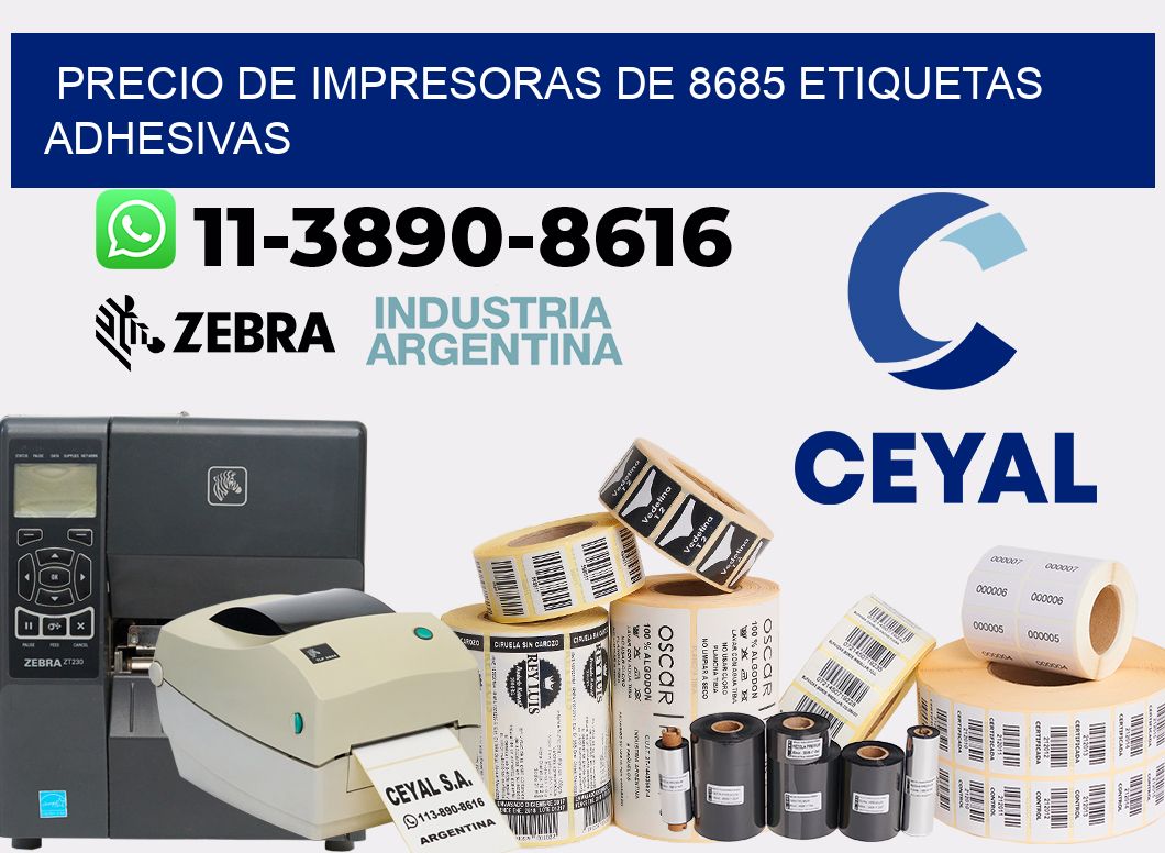 precio de impresoras de 8685 etiquetas adhesivas