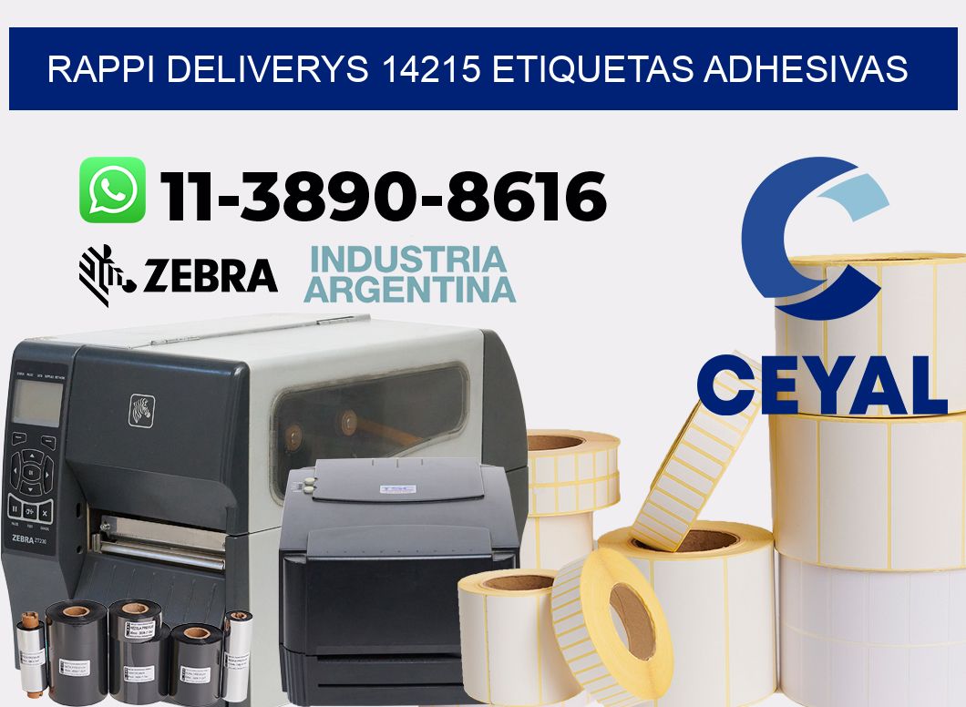 rappi deliverys 14215 etiquetas adhesivas