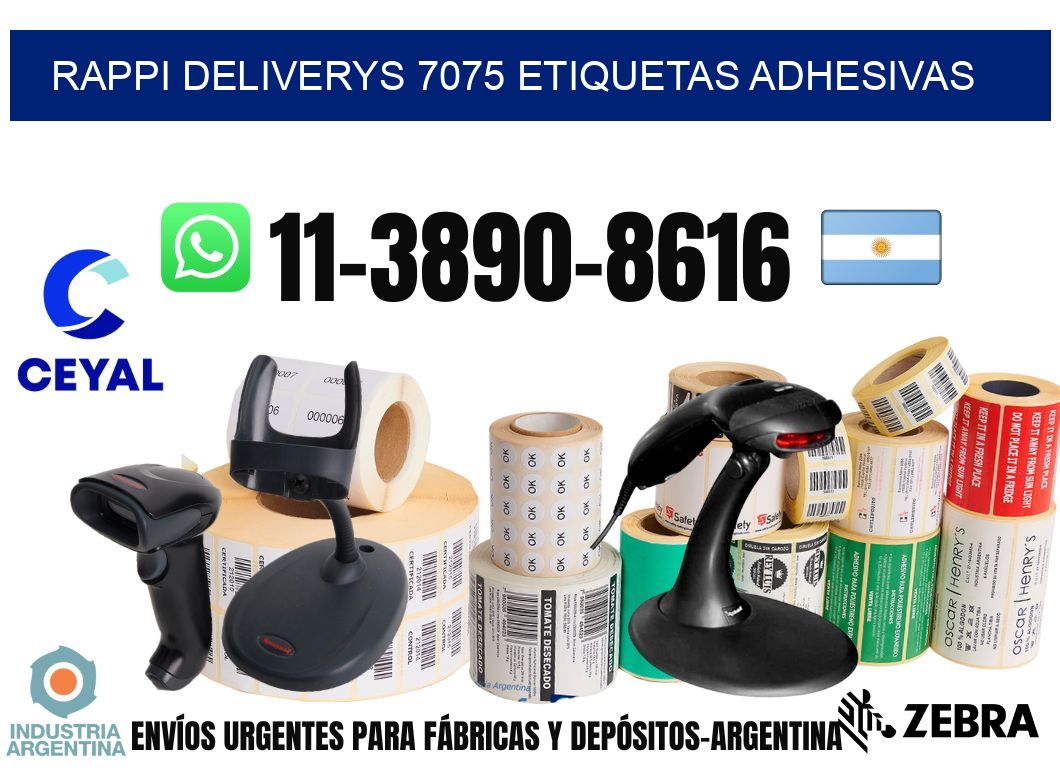 rappi deliverys 7075 etiquetas adhesivas