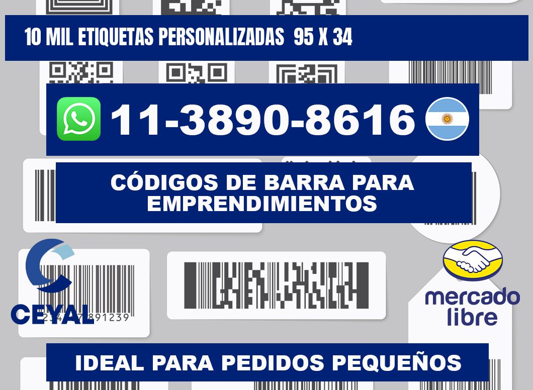 10 mil etiquetas personalizadas  95 x 34