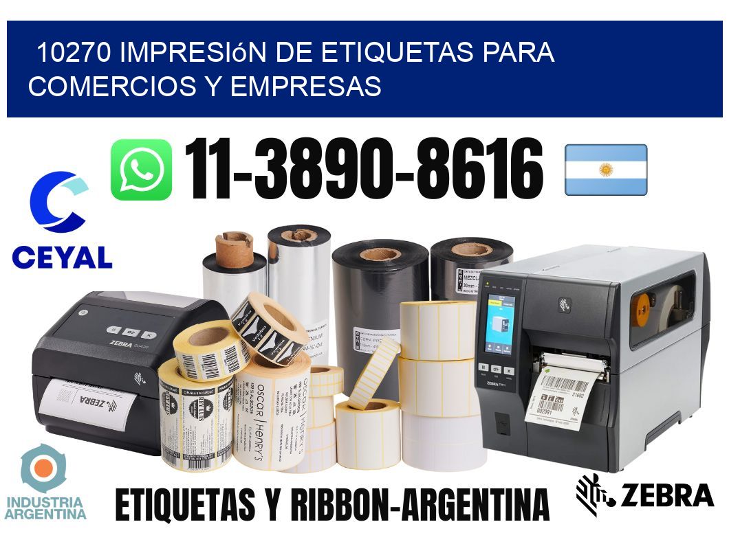 10270 Impresión de etiquetas para comercios y empresas