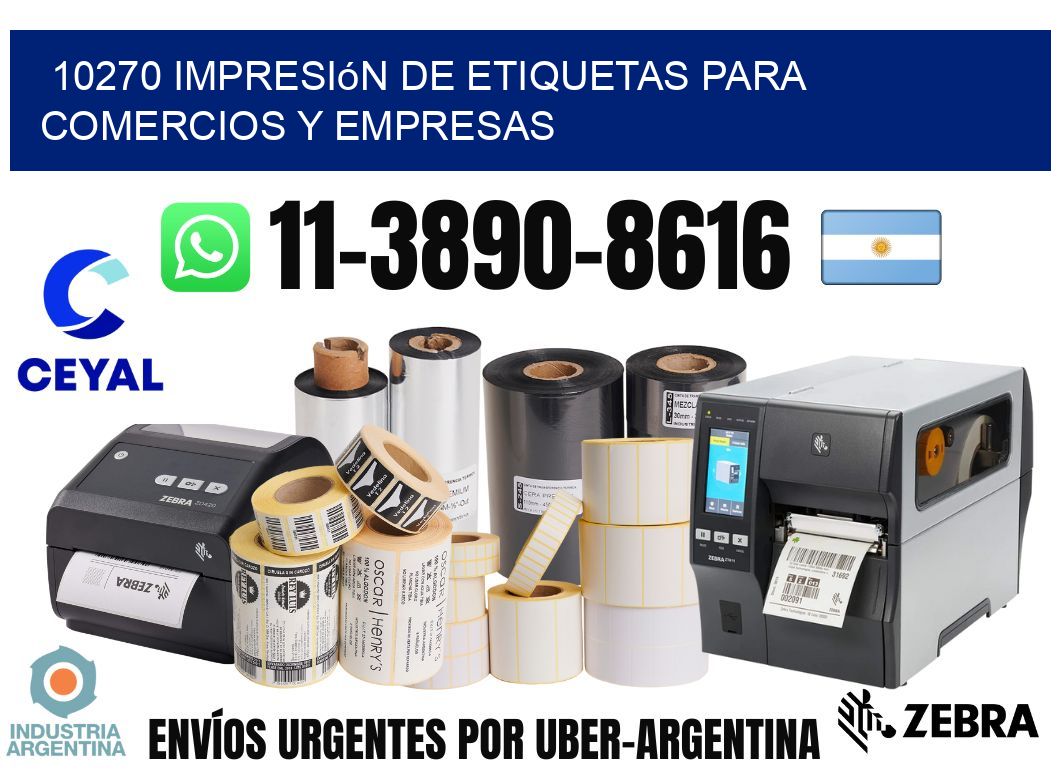10270 Impresión de etiquetas para comercios y empresas