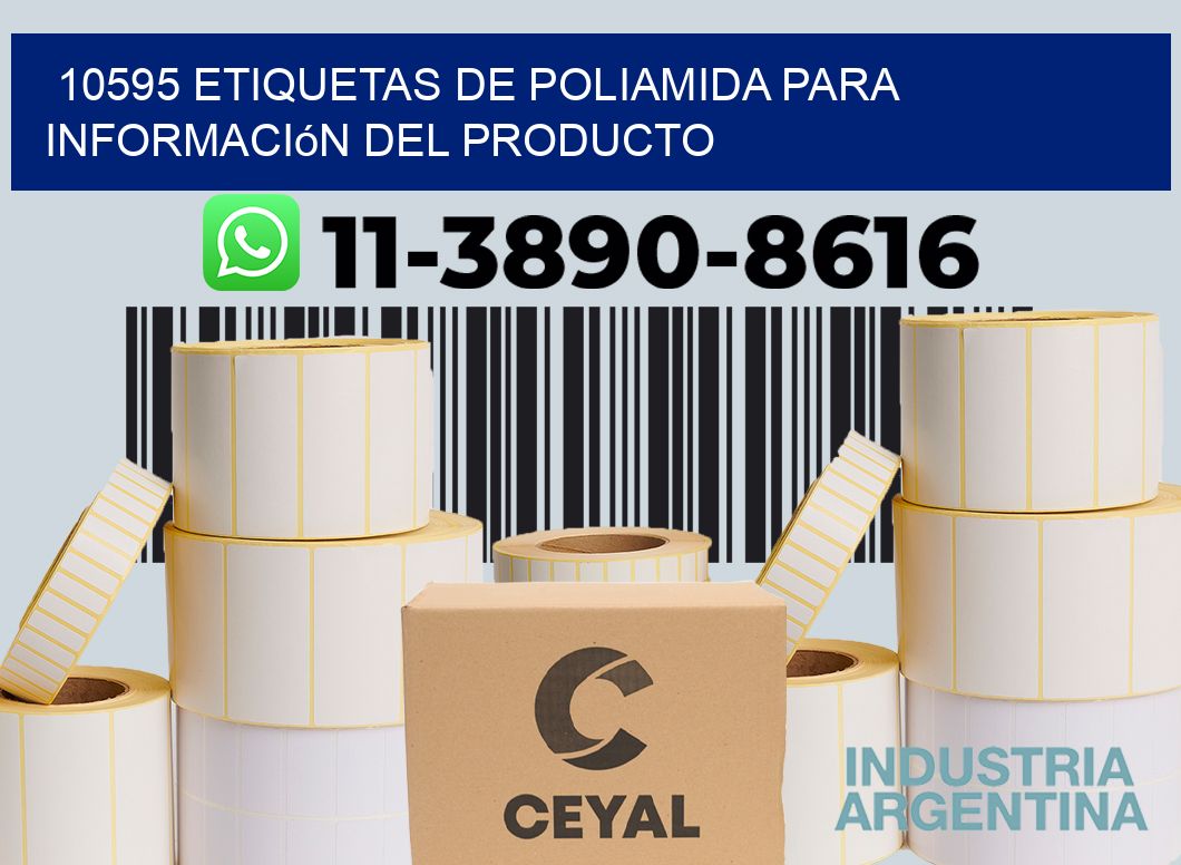 10595 Etiquetas de poliamida para información del producto