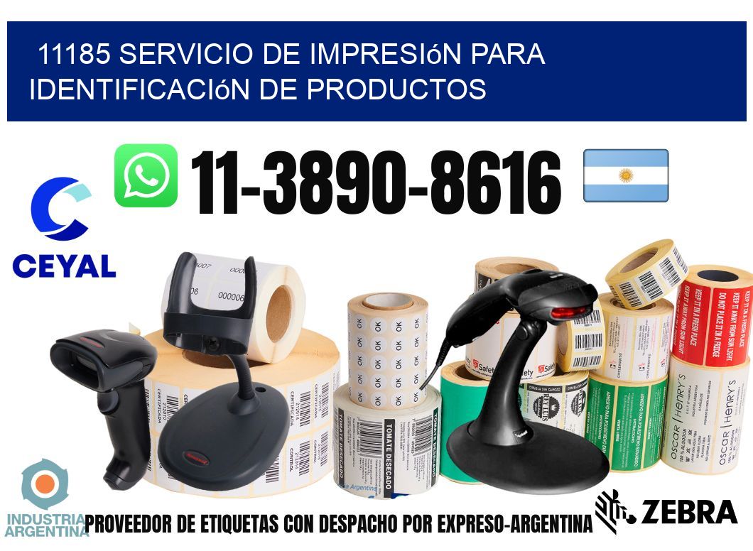 11185 Servicio de impresión para identificación de productos