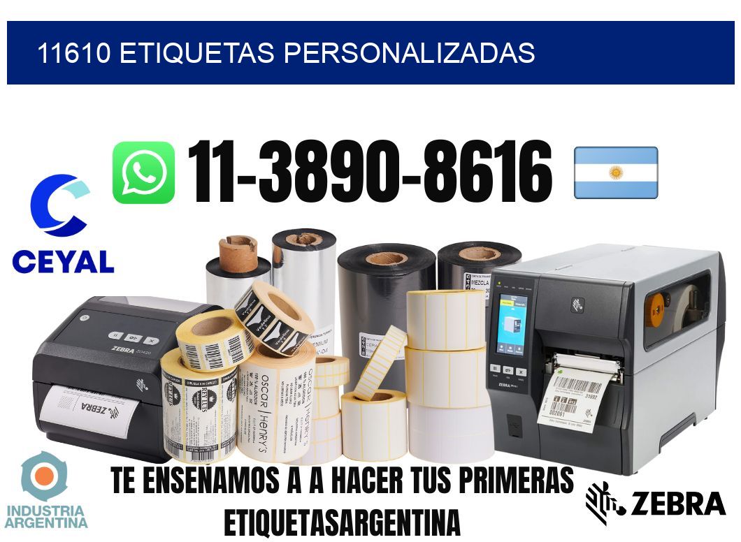 11610 etiquetas personalizadas