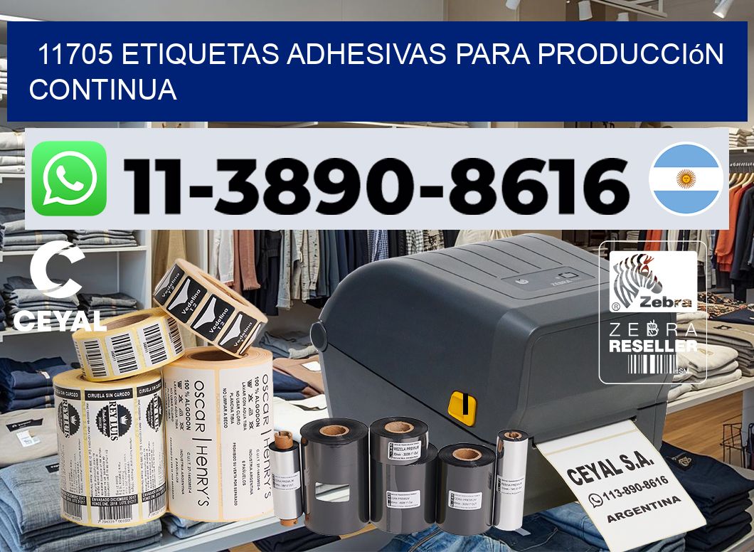 11705 Etiquetas adhesivas para producción continua