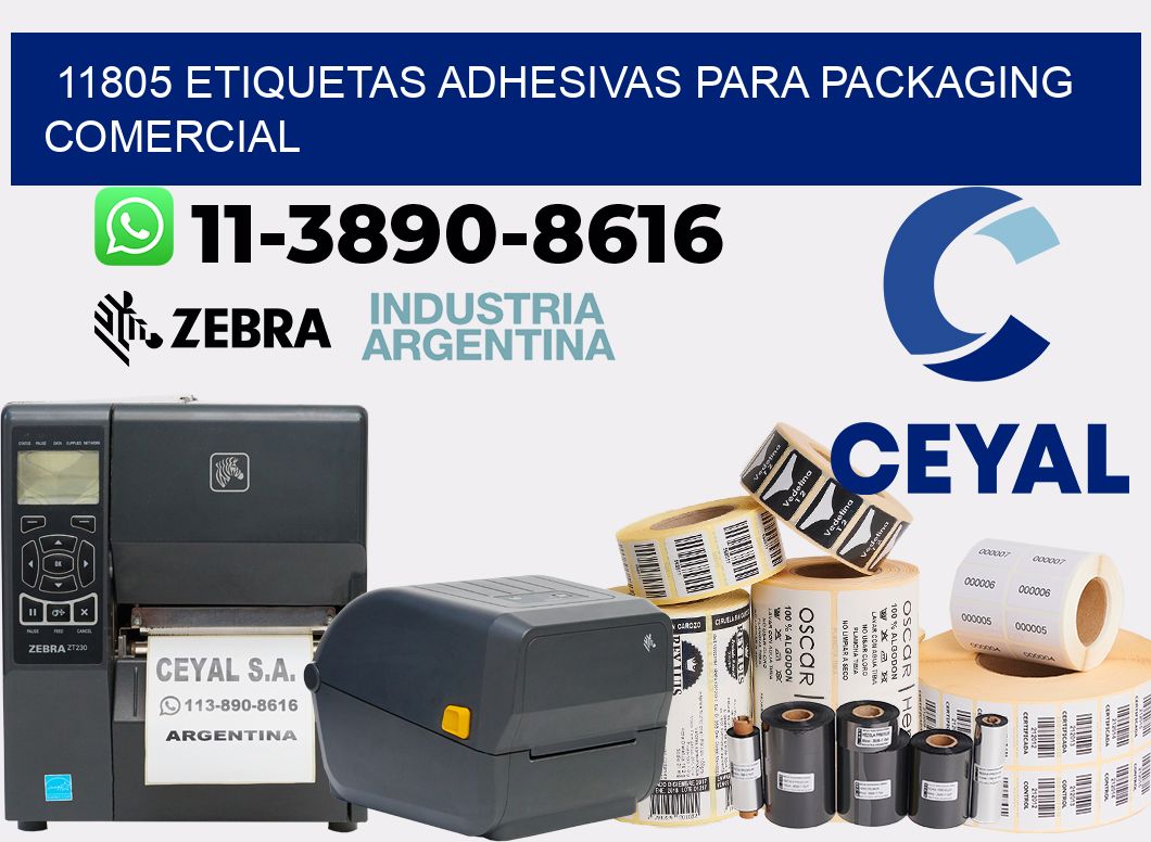 11805 Etiquetas adhesivas para packaging comercial