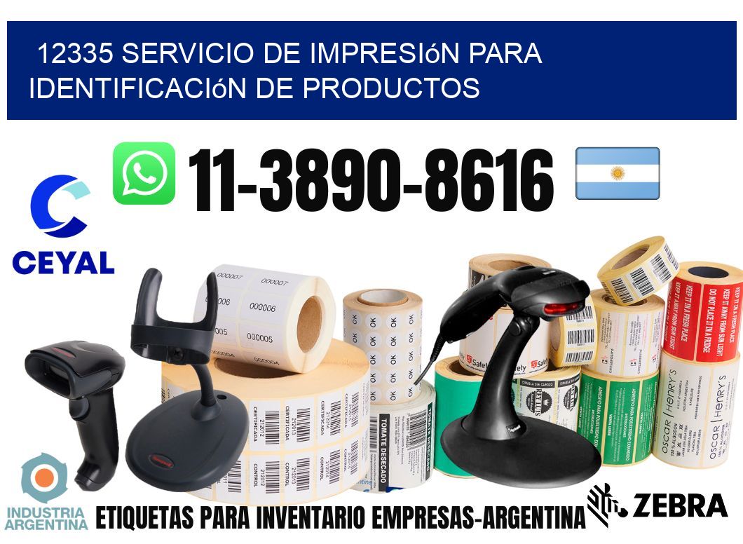 12335 Servicio de impresión para identificación de productos
