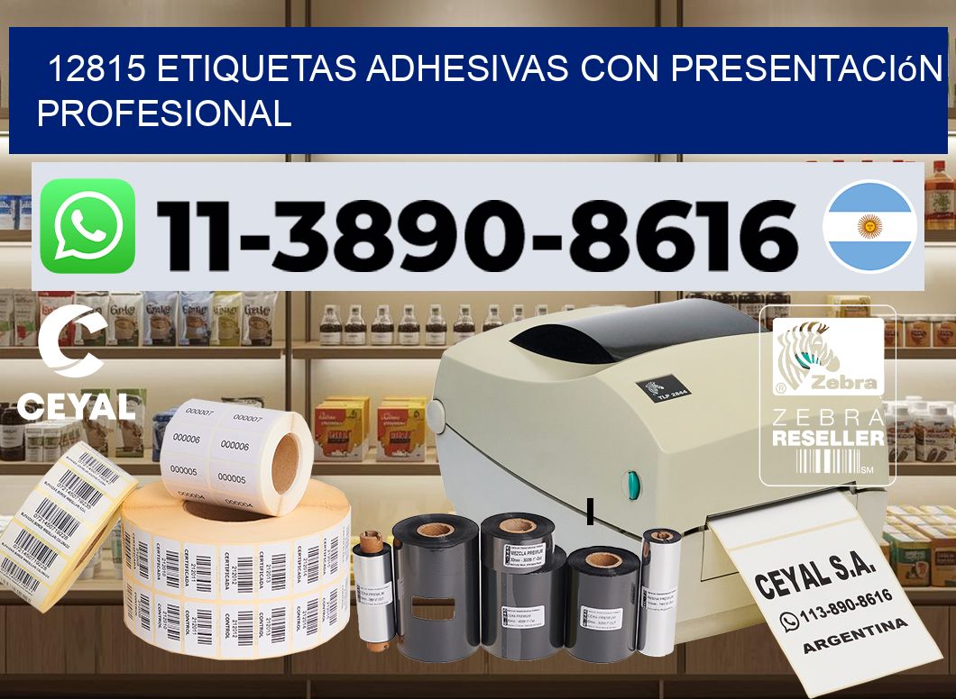 12815 Etiquetas adhesivas con presentación profesional