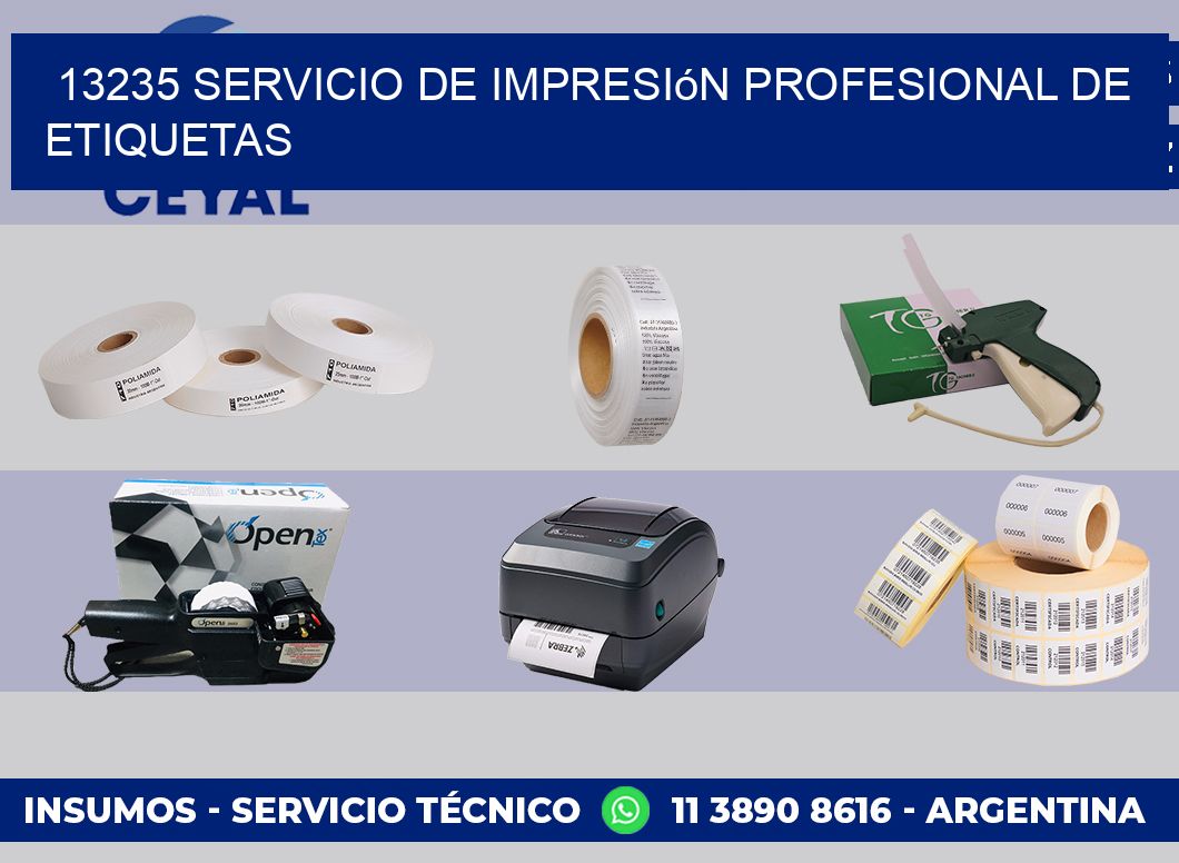 13235 Servicio de impresión profesional de etiquetas