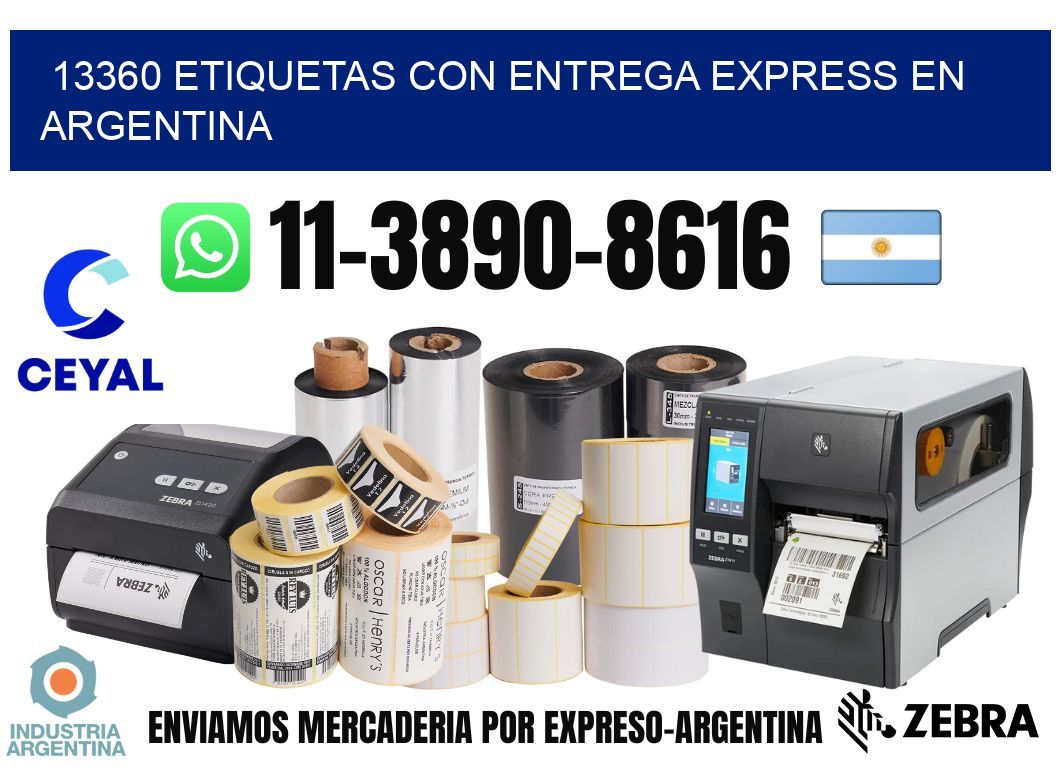 13360 Etiquetas con entrega express en Argentina