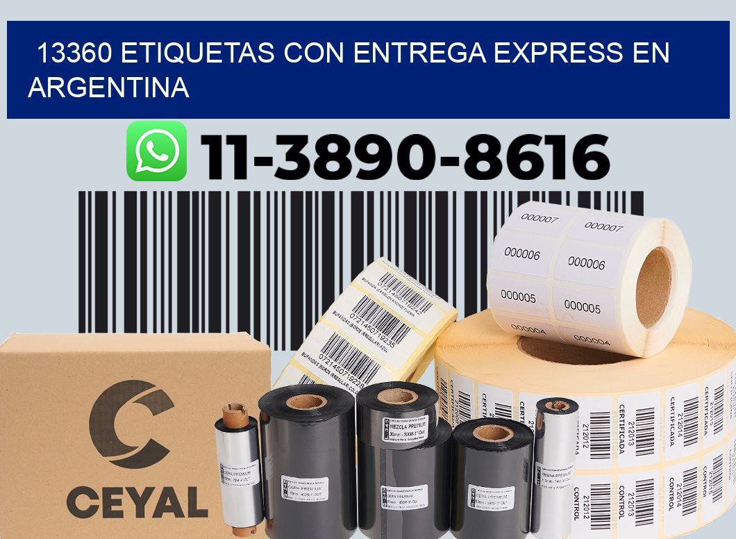 13360 Etiquetas con entrega express en Argentina