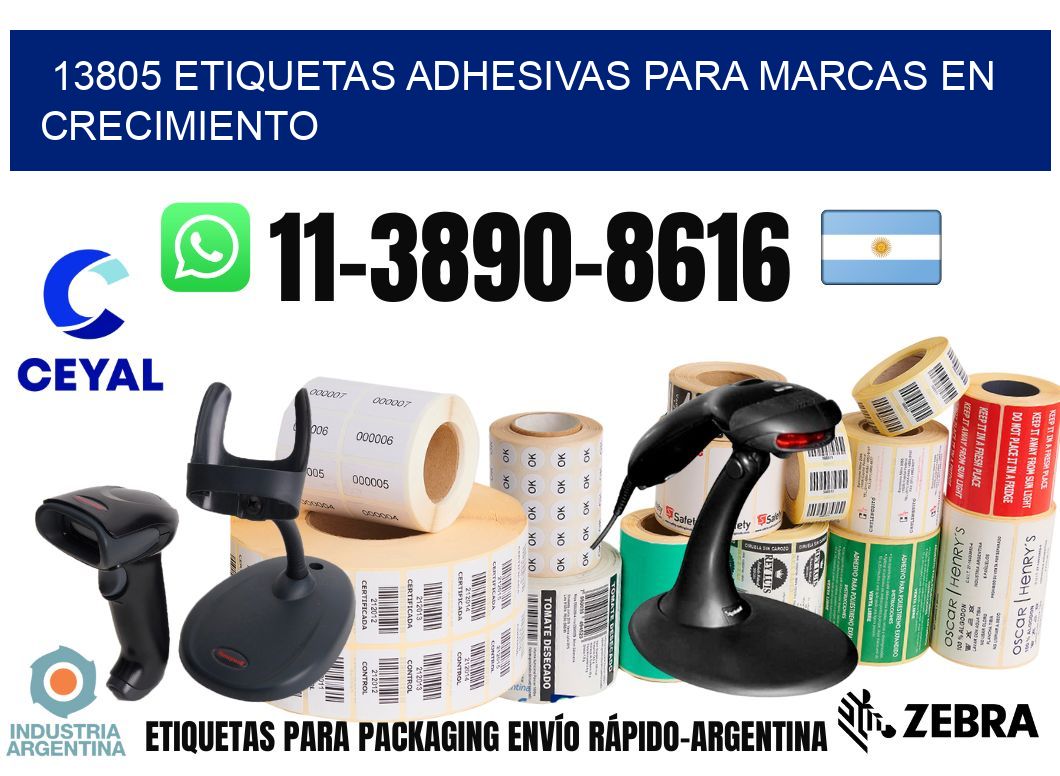 13805 Etiquetas adhesivas para marcas en crecimiento