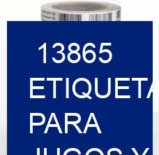 13865 Etiquetas para jugos y bebidas