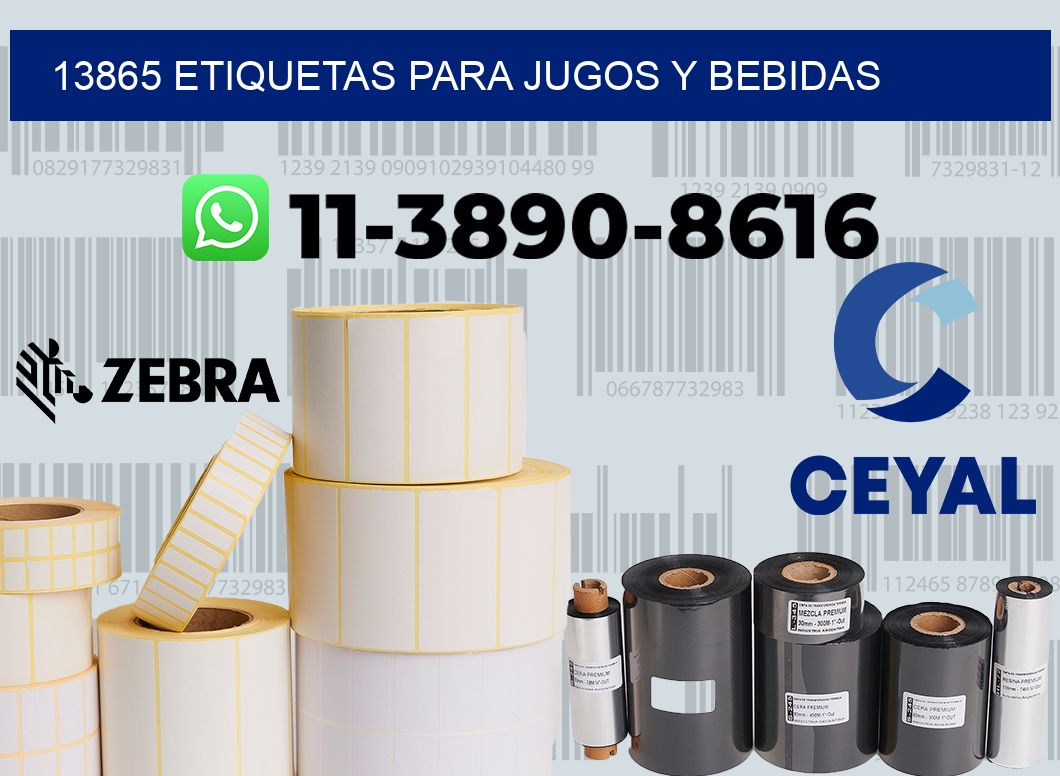 13865 Etiquetas para jugos y bebidas