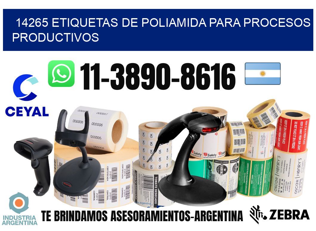 14265 Etiquetas de poliamida para procesos productivos