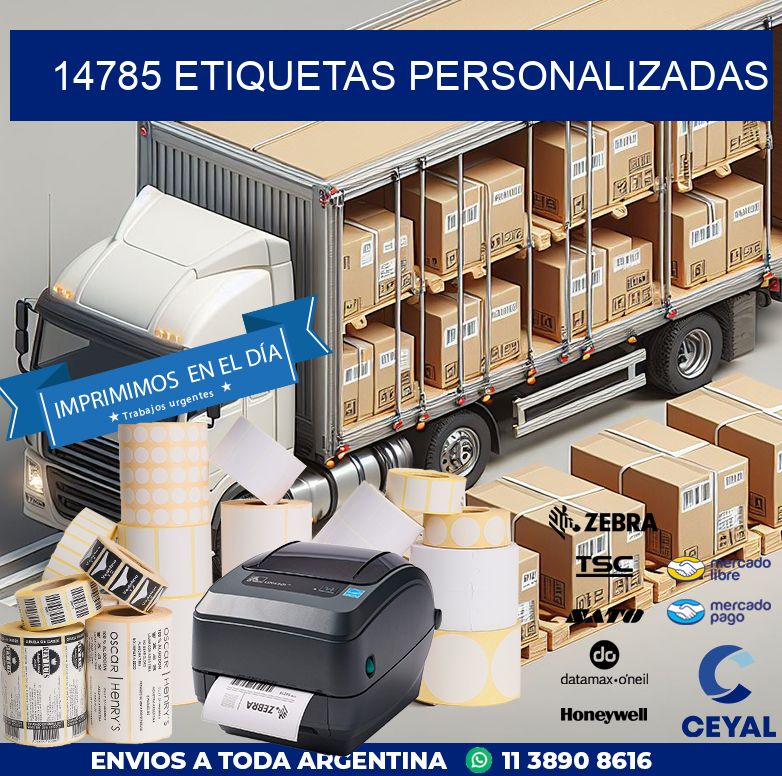 14785 etiquetas personalizadas