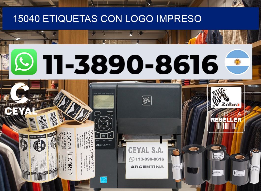 15040 Etiquetas con logo impreso