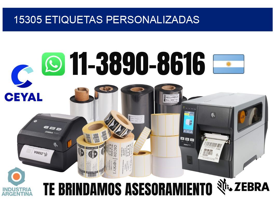 15305 etiquetas personalizadas