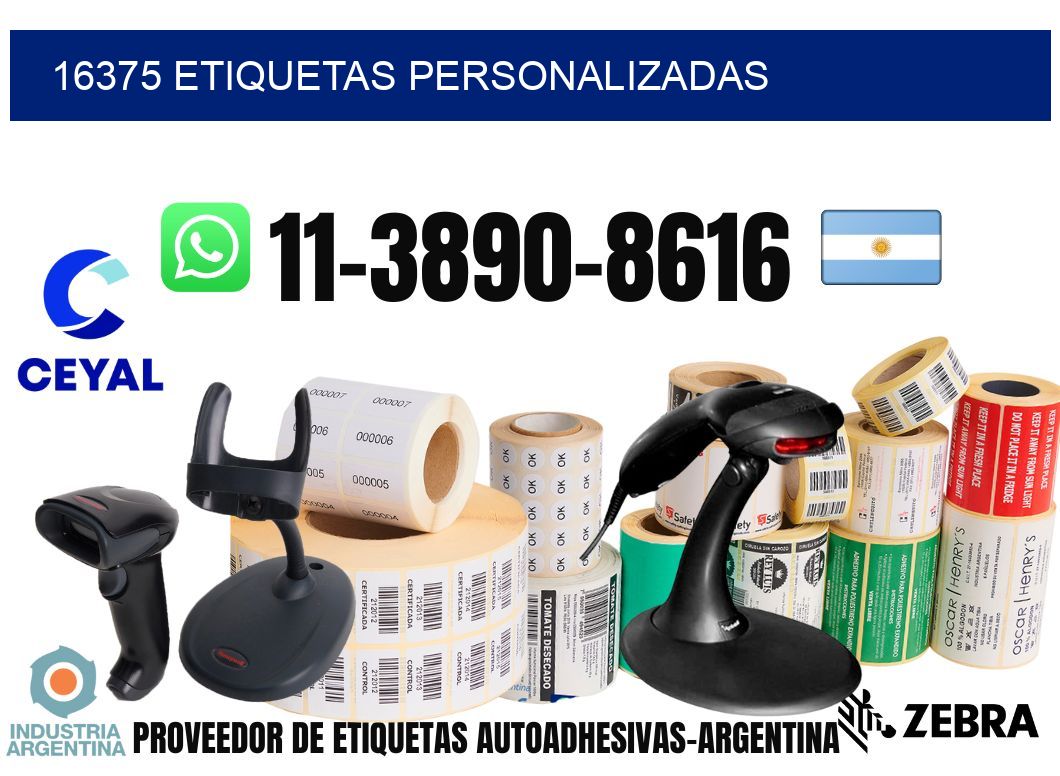 16375 etiquetas personalizadas