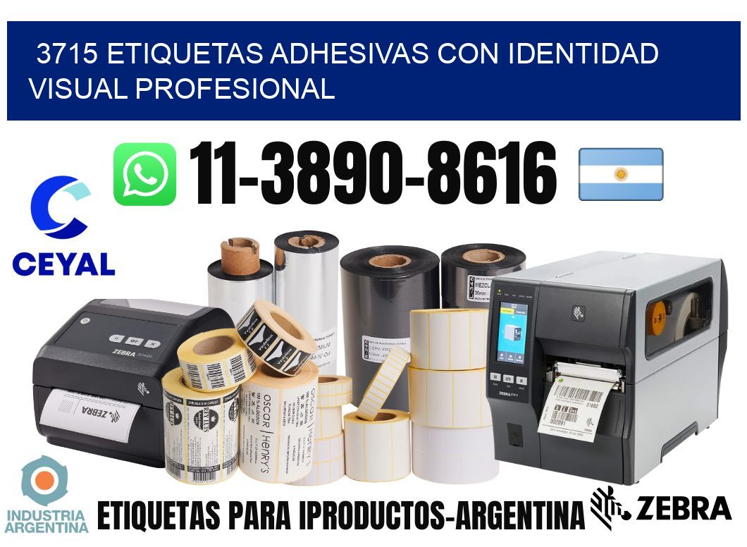 3715 Etiquetas adhesivas con identidad visual profesional