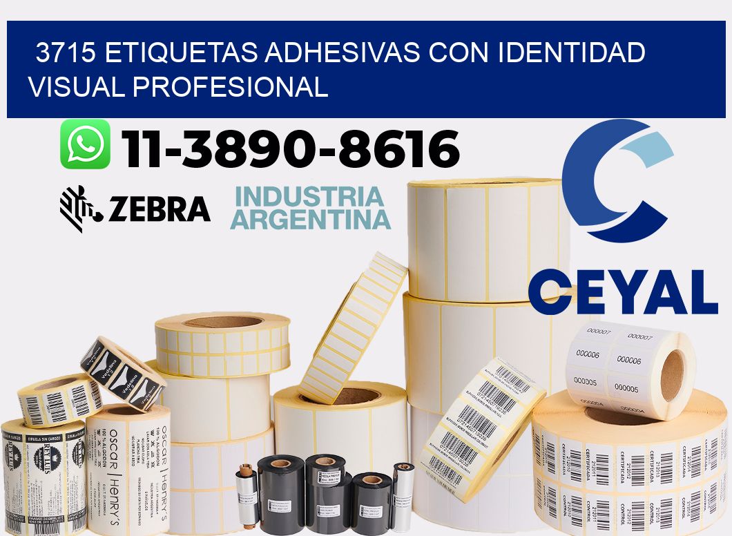 3715 Etiquetas adhesivas con identidad visual profesional