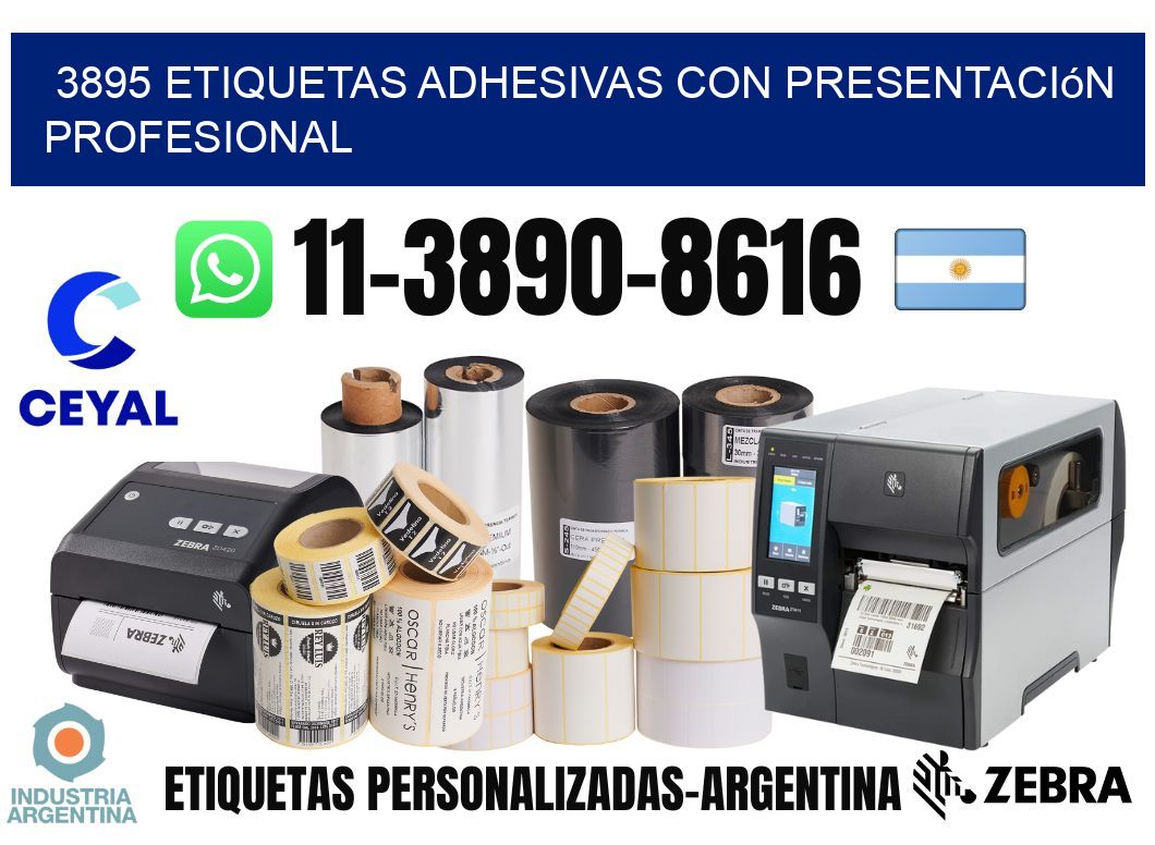 3895 Etiquetas adhesivas con presentación profesional