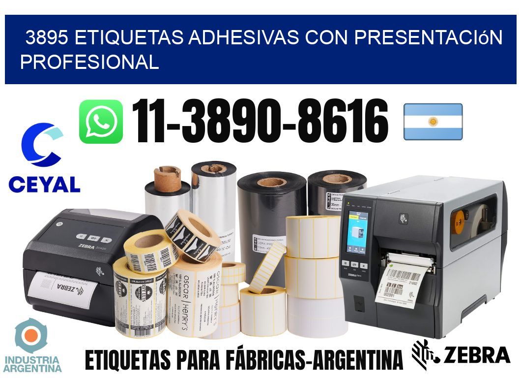 3895 Etiquetas adhesivas con presentación profesional