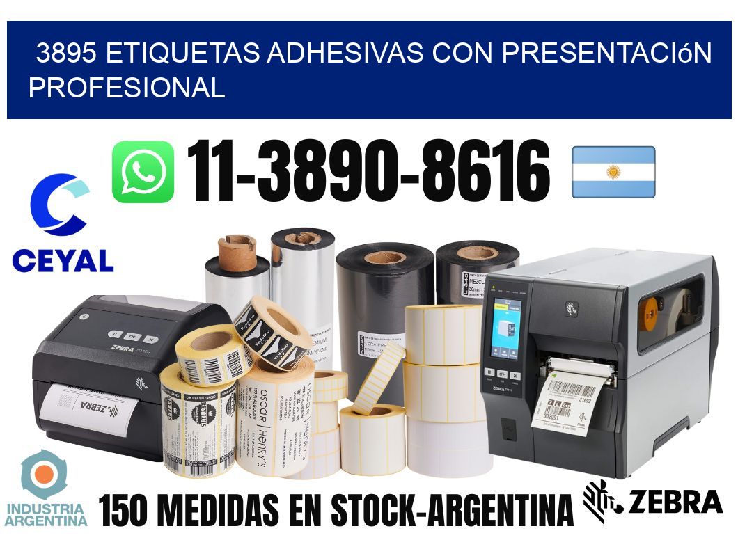 3895 Etiquetas adhesivas con presentación profesional