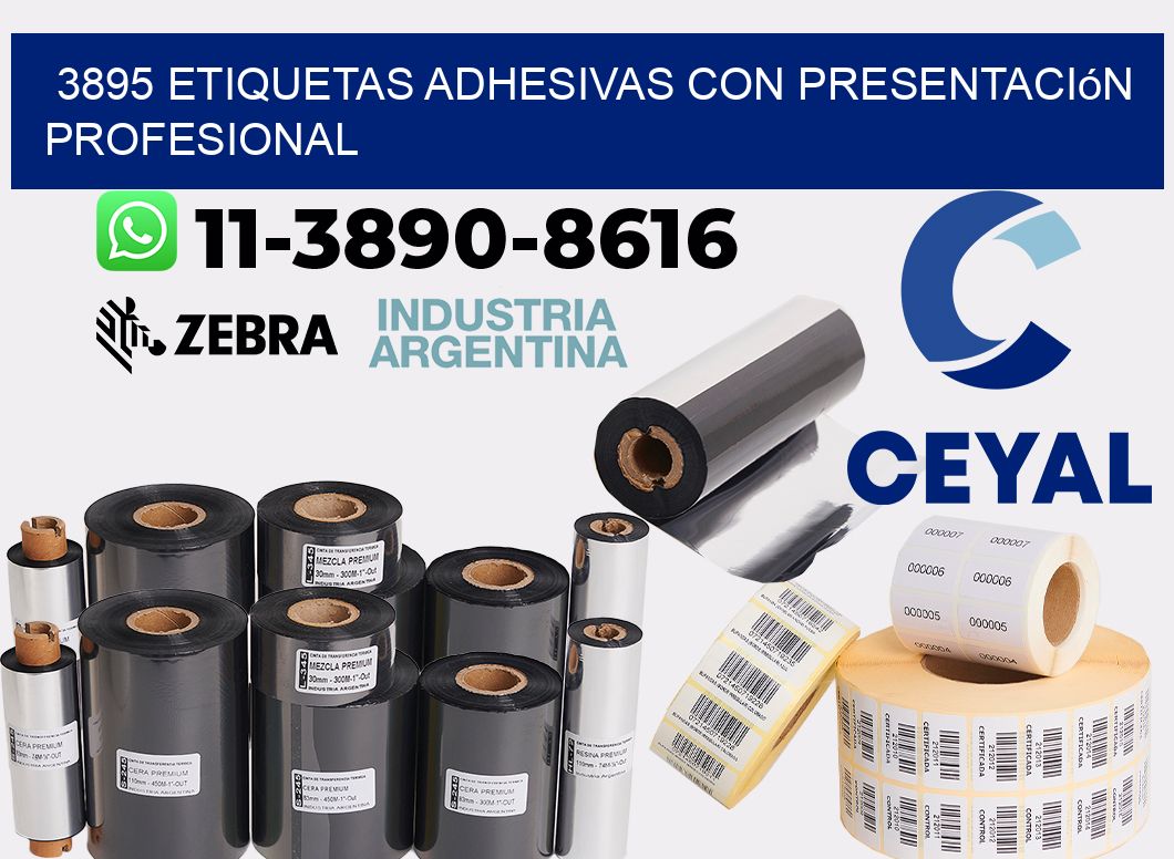 3895 Etiquetas adhesivas con presentación profesional