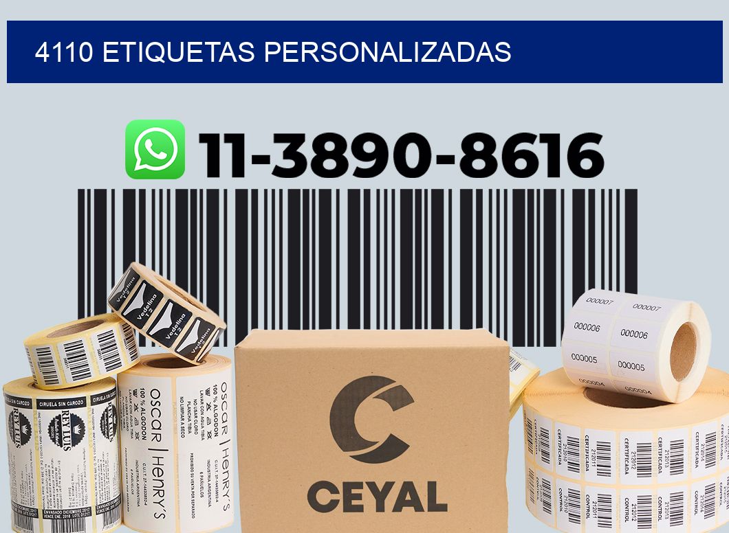 4110 etiquetas personalizadas