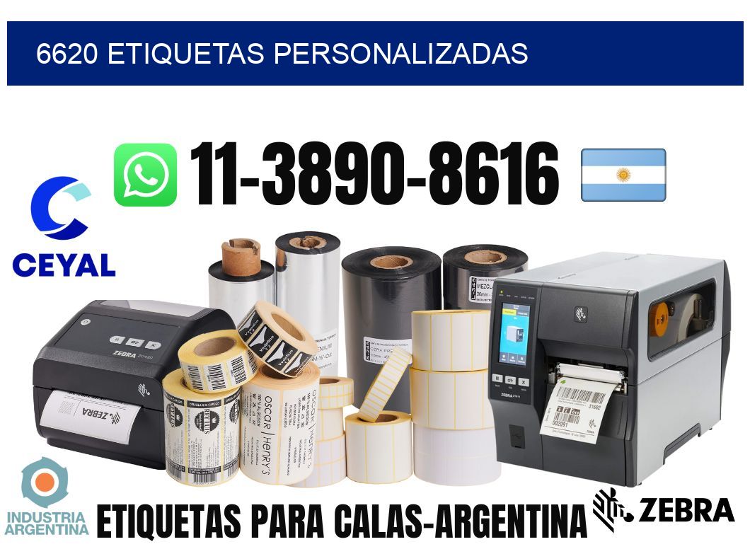 6620 etiquetas personalizadas