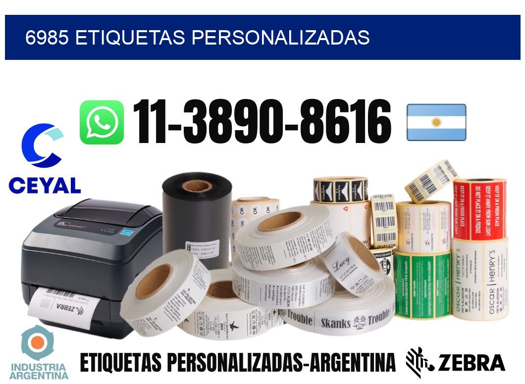 6985 etiquetas personalizadas