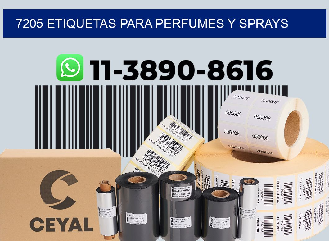 7205 Etiquetas para perfumes y sprays