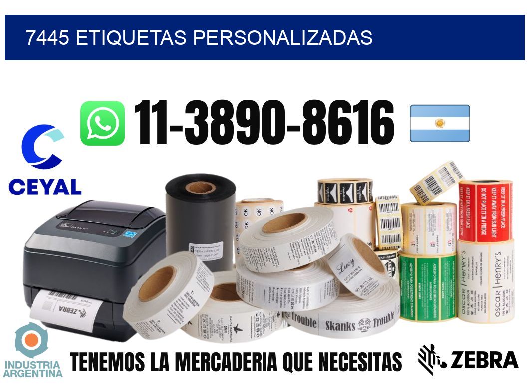 7445 etiquetas personalizadas