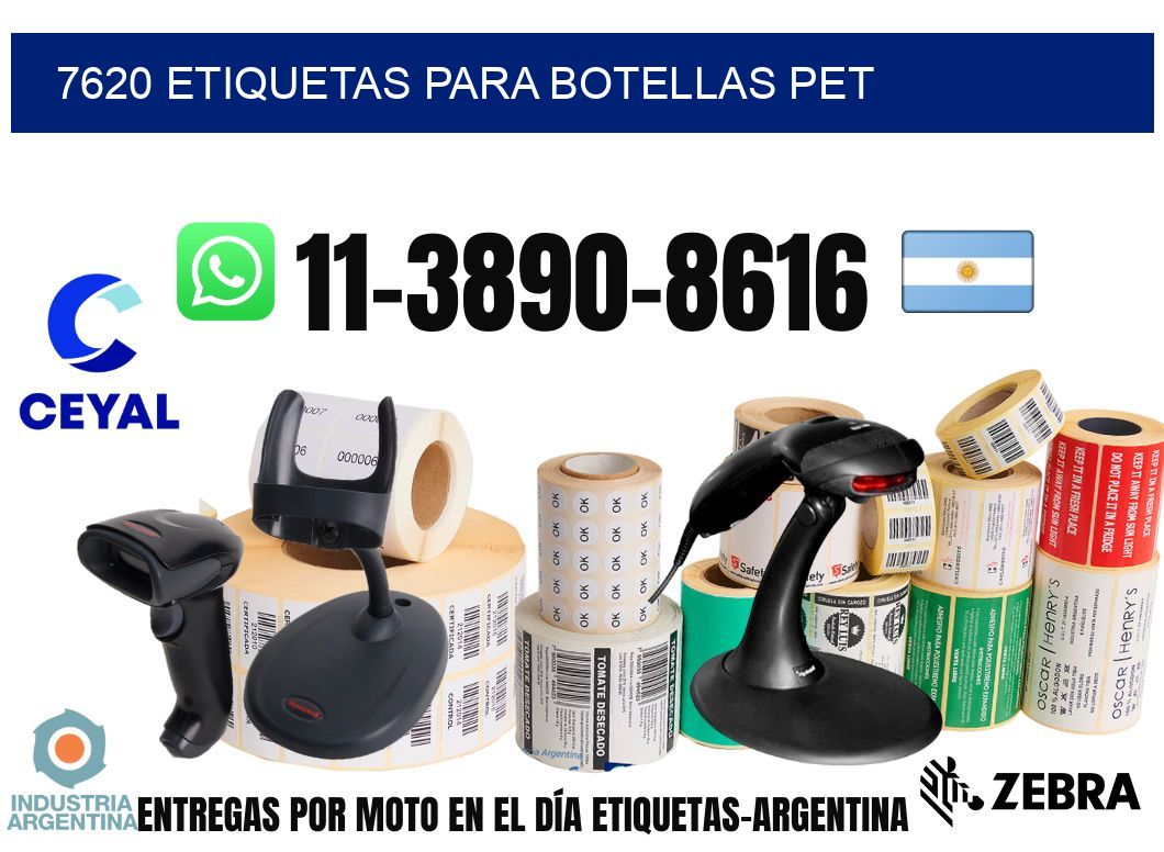 7620 Etiquetas para botellas PET