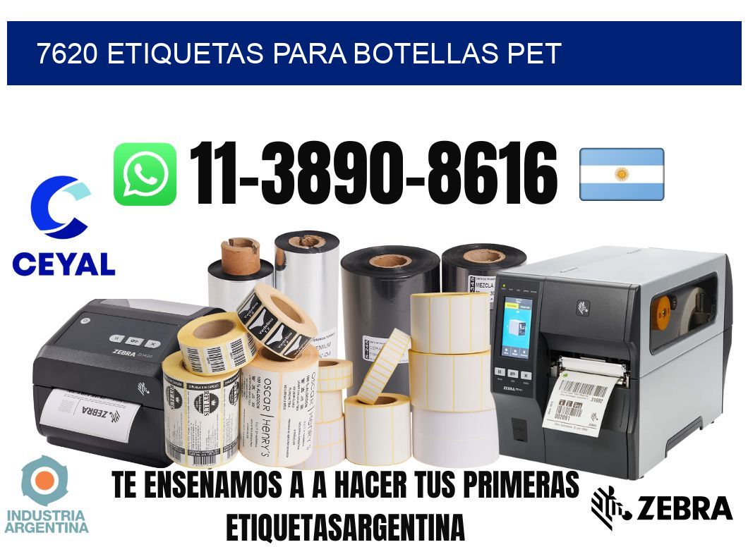 7620 Etiquetas para botellas PET
