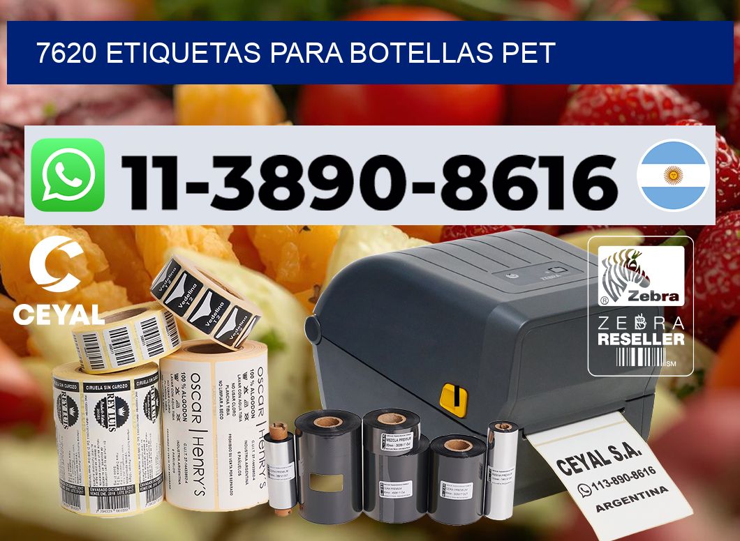 7620 Etiquetas para botellas PET