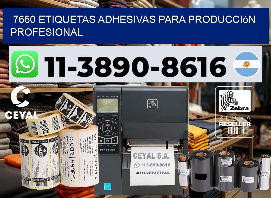 7660 Etiquetas adhesivas para producción profesional