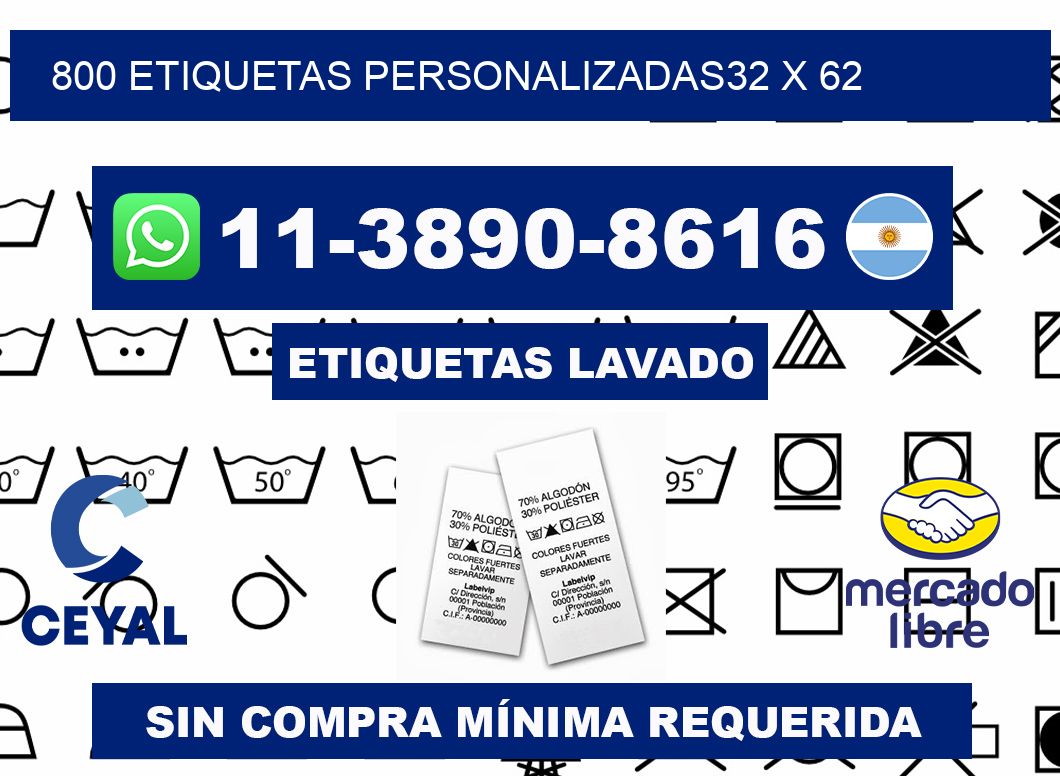 800 ETIQUETAS PERSONALIZADAS32 x 62