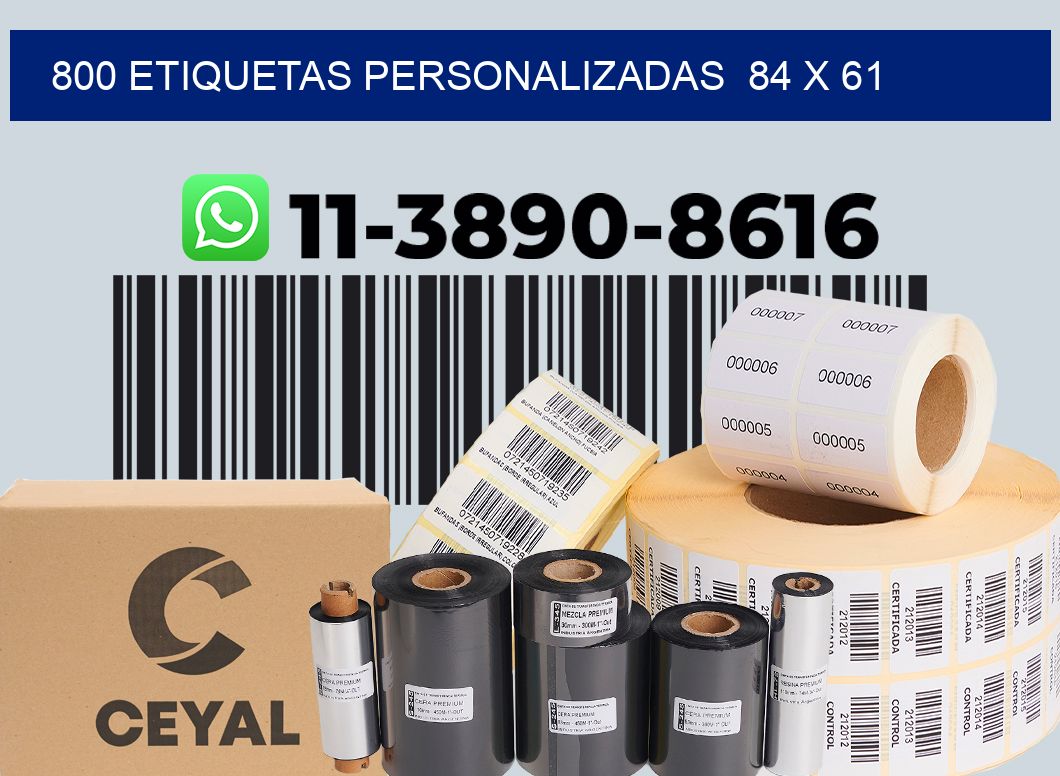 800 etiquetas personalizadas  84 x 61