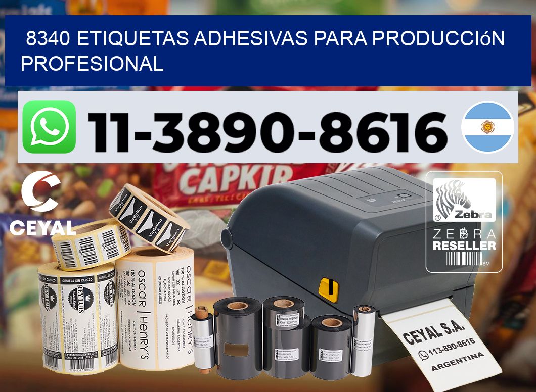 8340 Etiquetas adhesivas para producción profesional