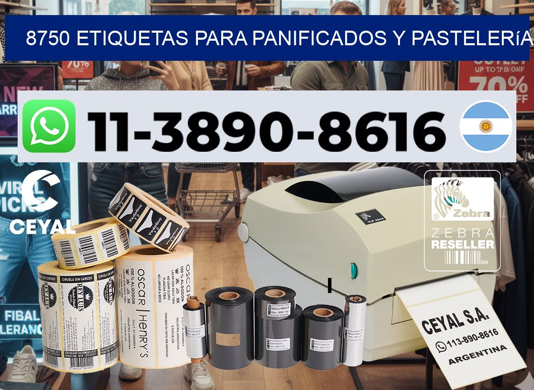 8750 Etiquetas para panificados y pastelería