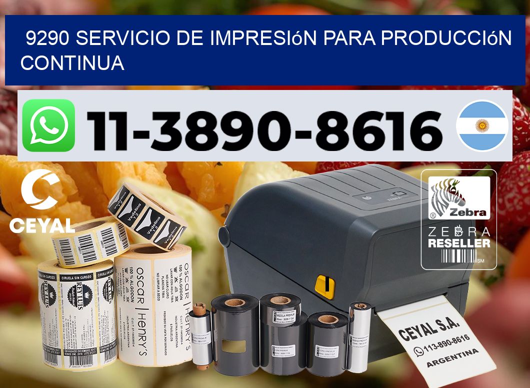 9290 Servicio de impresión para producción continua
